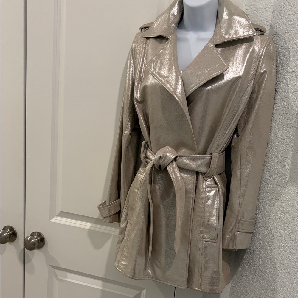 Metallic Trench Coat